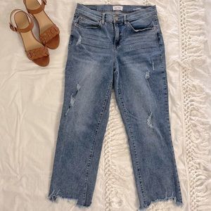 Nicole Miller New York Denim Jeans Size 8 SOHO High Rise Straight Crop